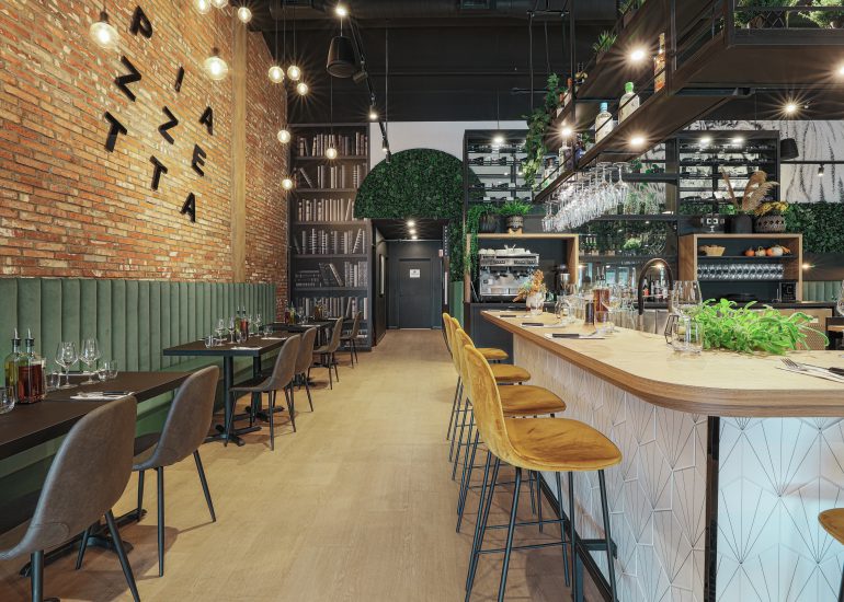 Vue de l'intérieur d'un restaurant