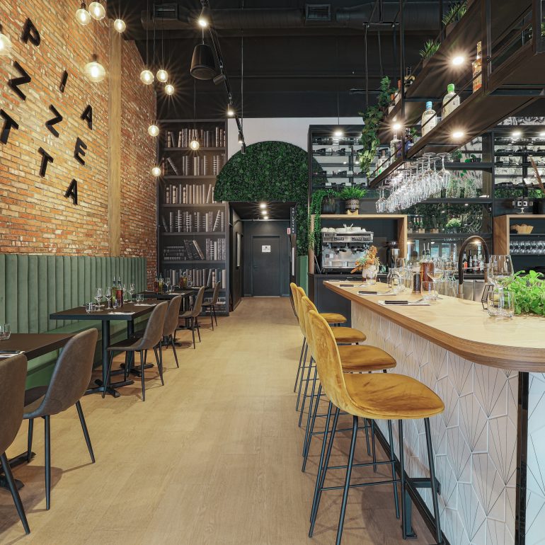 Vue de l'intérieur d'un restaurant